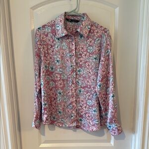 Zara Floral Button-Up Shirt